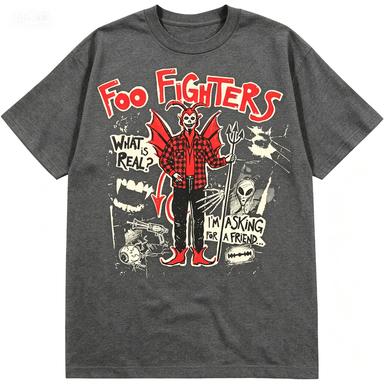 Foo Fighters 2026 Madcool Music Festival Alien Pattern Rock Band Cotton Unisexs And Unisexs Universal Shortsleeved Tshirt