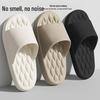 Men's Cozy Down-Feeling Cotton Slippers: Non-Slip, Waterproof, Thick Sole for Autumn/Winter.