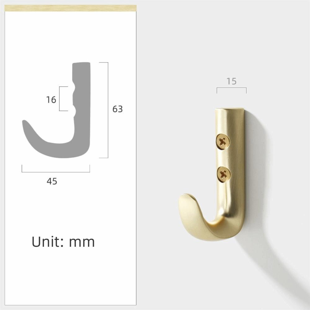 Minimalist Style Robe Hook J-Type Design Towel Hook Modern Wall Hanging Hook Home Organization