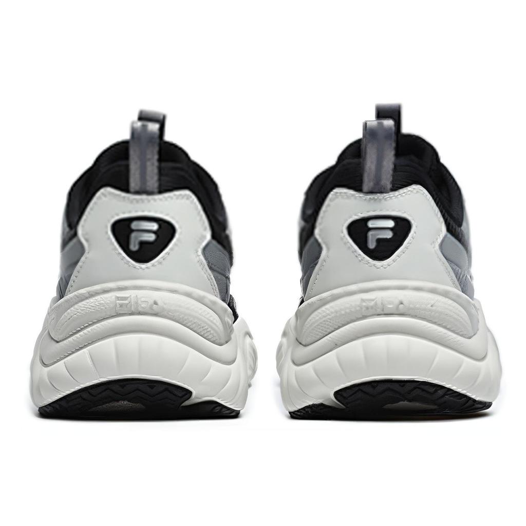 Fila Fusion Conch Fabric Leather Trendy Comfortable Low-Top Casual Shoes Men Sneaker Black Gray T12M227311FBF