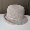 Simple Knot Knitted Top Hat Japanese Casual Versatile Travel Visor Hat Women Spring and Summer Crimping Basin Hat