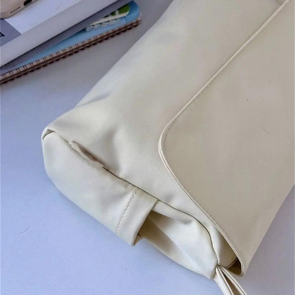 Canvas Shoulder Bags Women Simple Large Capacity Students Couples Shoulder Crossbody Commuter Casual Versatile Class Tote Bag