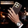 Leder Handyhülle für Motorola Moto Edge 50 Fusion Edge 60 PRO 60 Neo G96 G86 Retro Gittermuster Vergoldeter Rahmen Hartschale