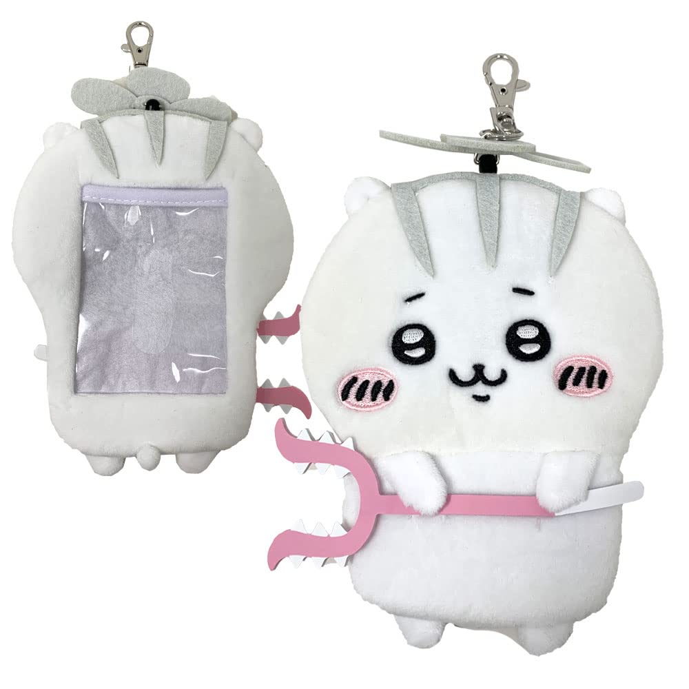 Чехол-пропуск на ремешке с персонажем Чиикава, 15 см ~ Прибл.. (Тиикава) белый