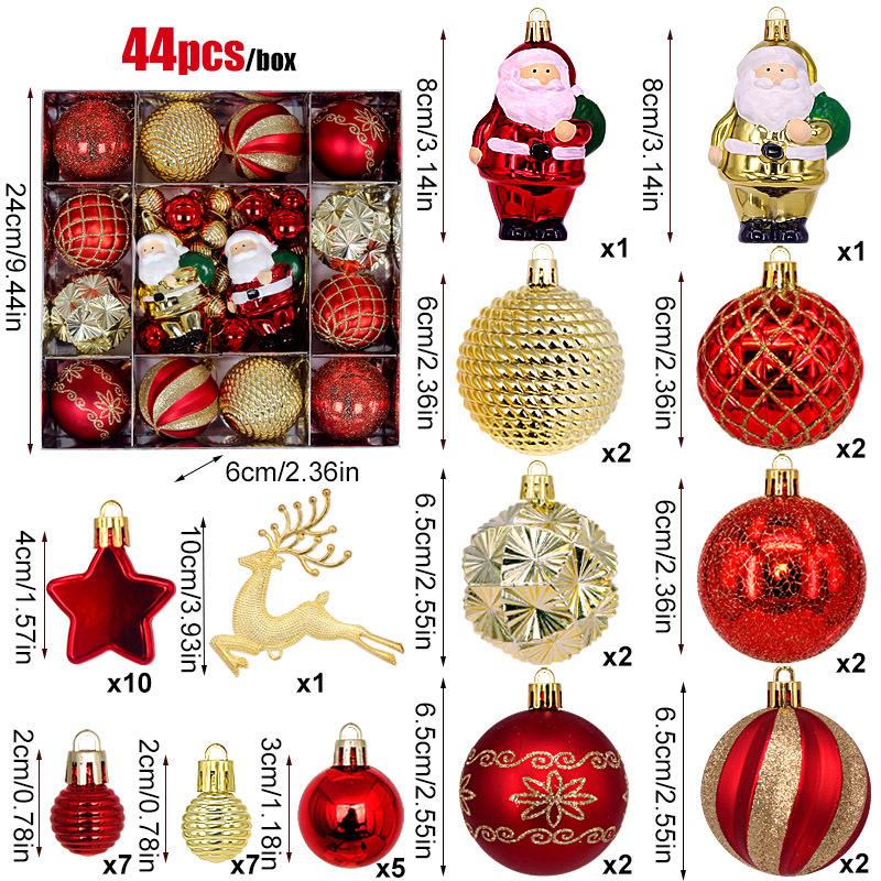 Electroplated Christmas Ornaments Festive Christmas Decoration Balls Christmas Ball Ornaments Painted For New Year Celebration