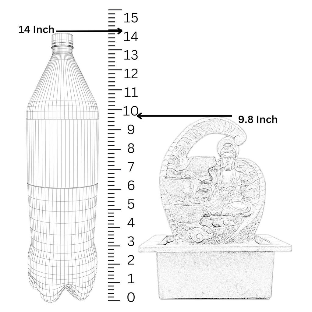Mini Buddha Table top Water Fountain for Home and Office | |Living Room Decor| Gift Items | Home & Office Decoration Item (Buddha)