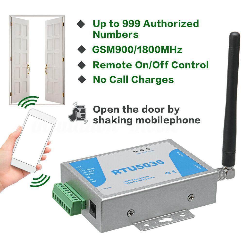 RTU5035 GSM APP Remote Control Wireless Gate Opener Relay Switch Antenna Garage Door Opener Systems Building Hardware