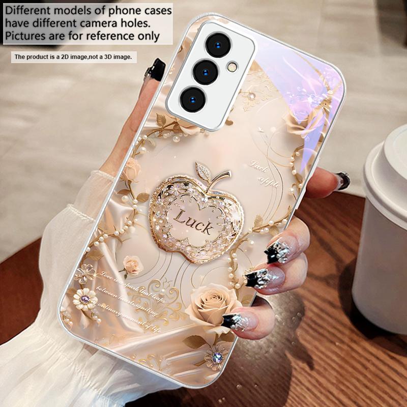 Lucky and Romantic Love For Samsung S25 S25 Edge S25Ultra S8 9 S10 20 U Ltra S21 Pro 22 Plus S23 FE S24 Ultra Glass Phone Case