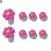 8st Blomma Runt Hjärta Silikon Tå Separatorer Divider Spacers Nail Art Tool