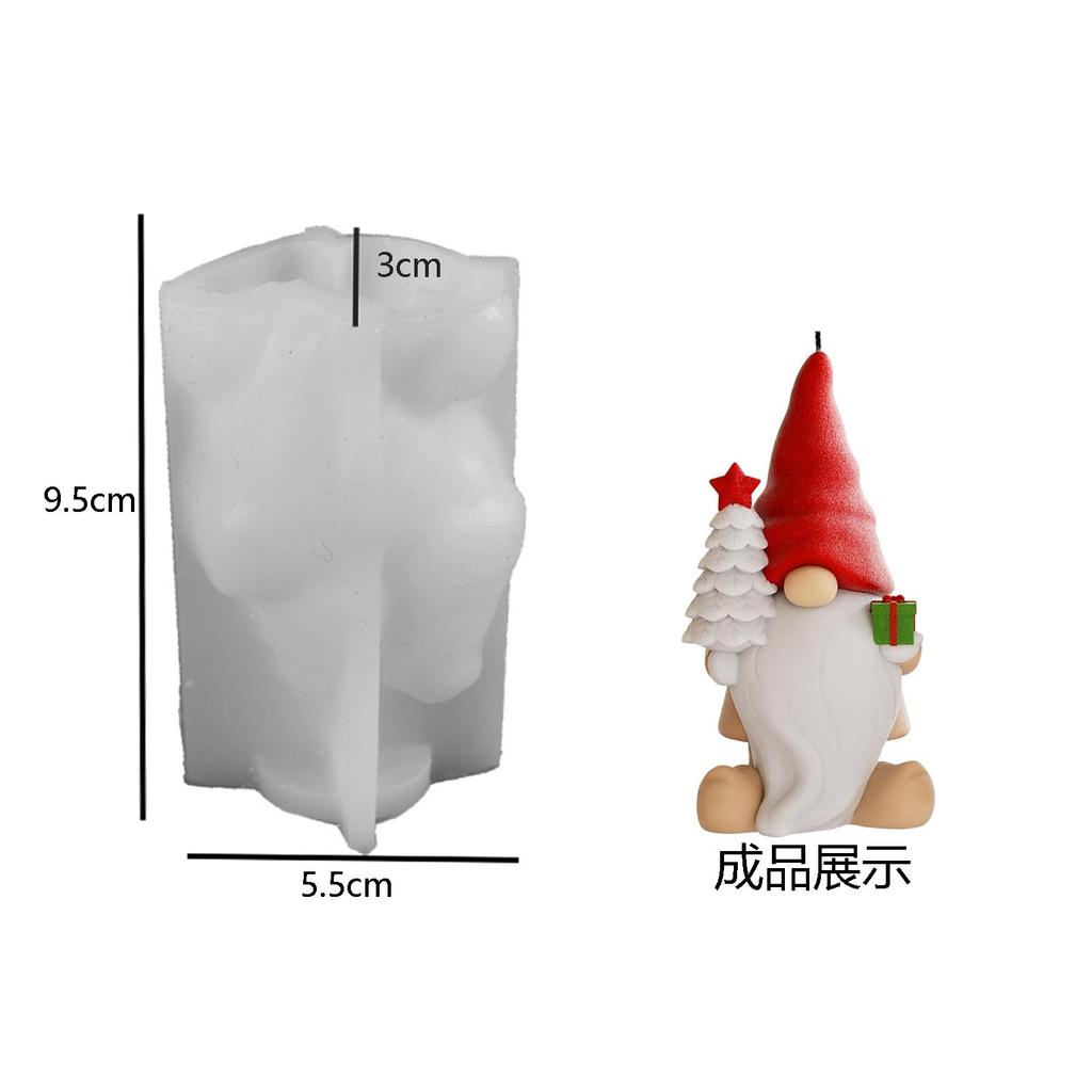 Mucegaiuri noi din silicon cu gnom fără față 3D Moș Crăciun lumânare parfumată gips săpun rășină meșteșuguri mucegai decor acasă cadou de Crăciun 2024