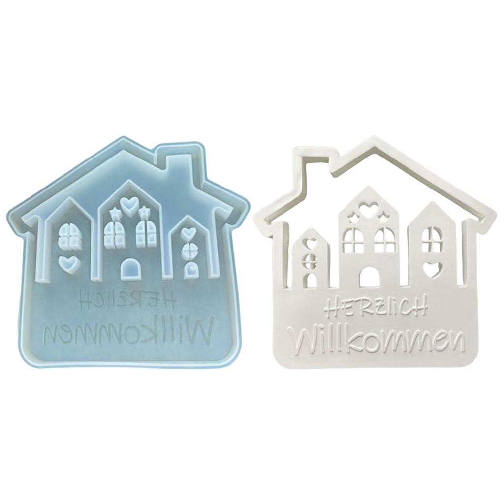 Figurine Molds House Shape Silicone Molds Resin Crafting Tool Silicone Ornament Moulds Silicone Texture for Crafting