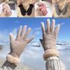 Thickened Women's Thermal Gloves Korean Version Outdoor German Velvet Thickened