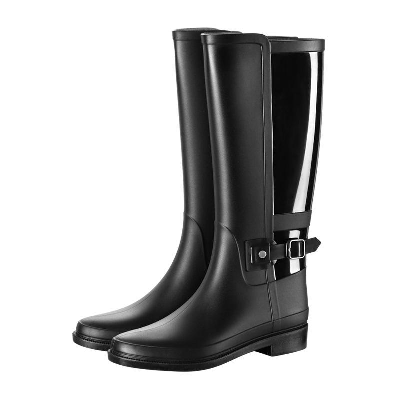 

New rain shoes women s fashion adult rubber shoes high waterproof rain boots long water boots waterproof shoes non-slip overshoes 36