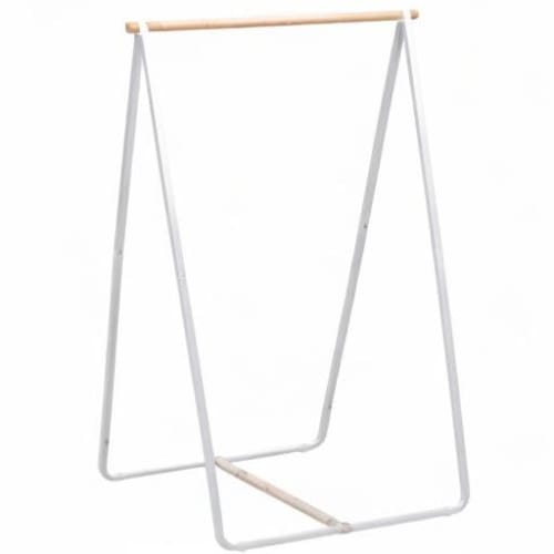 Iris Ohyama NRMH-950B: A stylish, compact clothes drying rack that blends seamlessly into any room. Natural color. Approx. 94.5cm wide x 53.5cm deep x