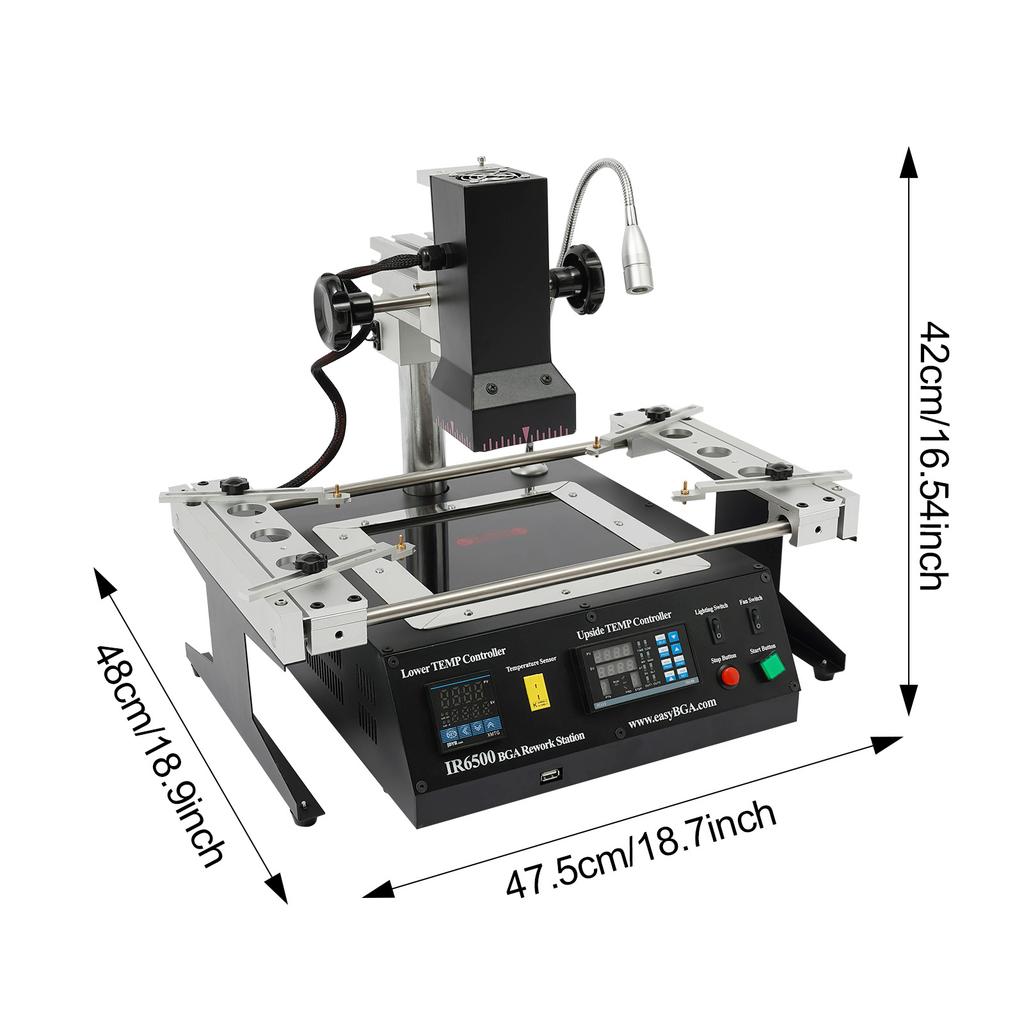 IR6500 Infrared BGA Soldering Station Desoldering Station Iron Infrared Rework Station Heating Welding Device Rework Station