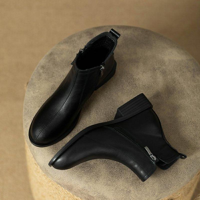 Fashion Woman Short Shoes Plain Soft Chunky Heel Lightweight Booties Autumn Sale On Offer Boot Y2k High Quality Pu Ankle Boots for Women
