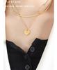 Double Layer Heart Pendant Titanium Necklace - Hip Hop Style, Non-fading Fashion Clavicle Chain for Women