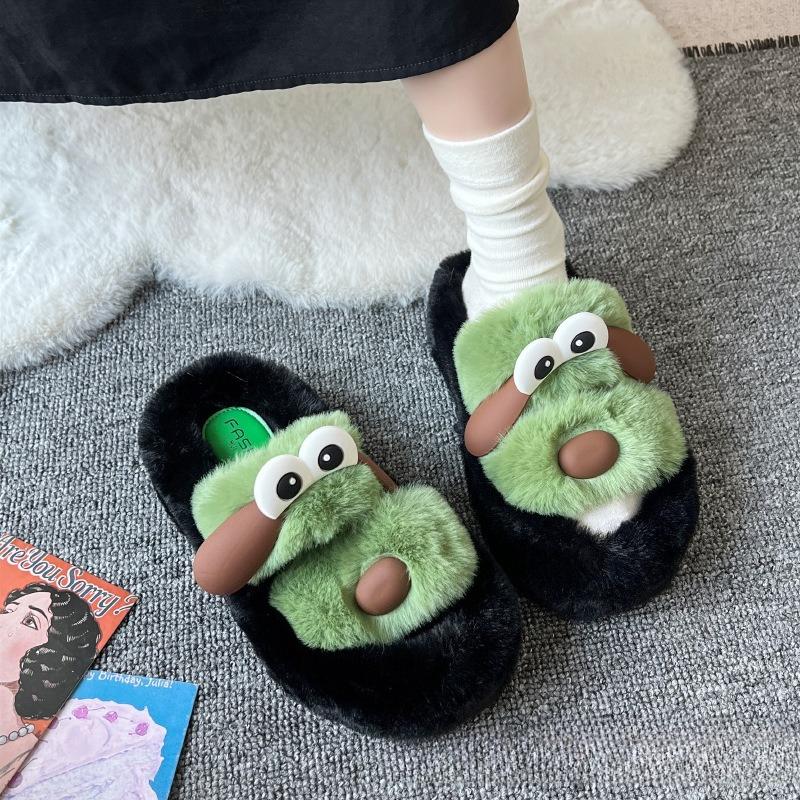 

Мультяшные Милые Женские Тапочки Осень Зима Новые С Повышением Высоты Платформа Домашняя Обувь Удобные Плюшевые Теплые Хлопковые Туфли 40 зелёный