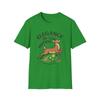Unisex Softstyle T-Shirt Stylized Leaping Deer Forest Nature Wildlife Design