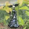 Micro Landscape Resin Halloween Witch Statue Funny Portable Ghost Figurine Creative Waterproof Witch Sculptures Festival