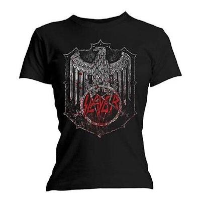 Slayer Damen T-Shirt: Blutiges Schild (Groß)