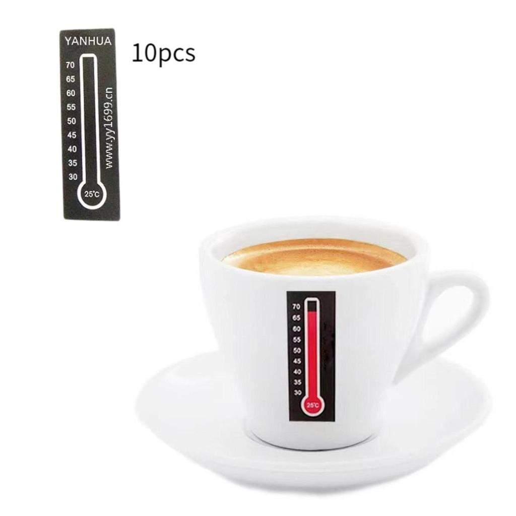 10Pcs Thermometer Sticker for Coffee Milk Jug Temperature Tag for Home Cup