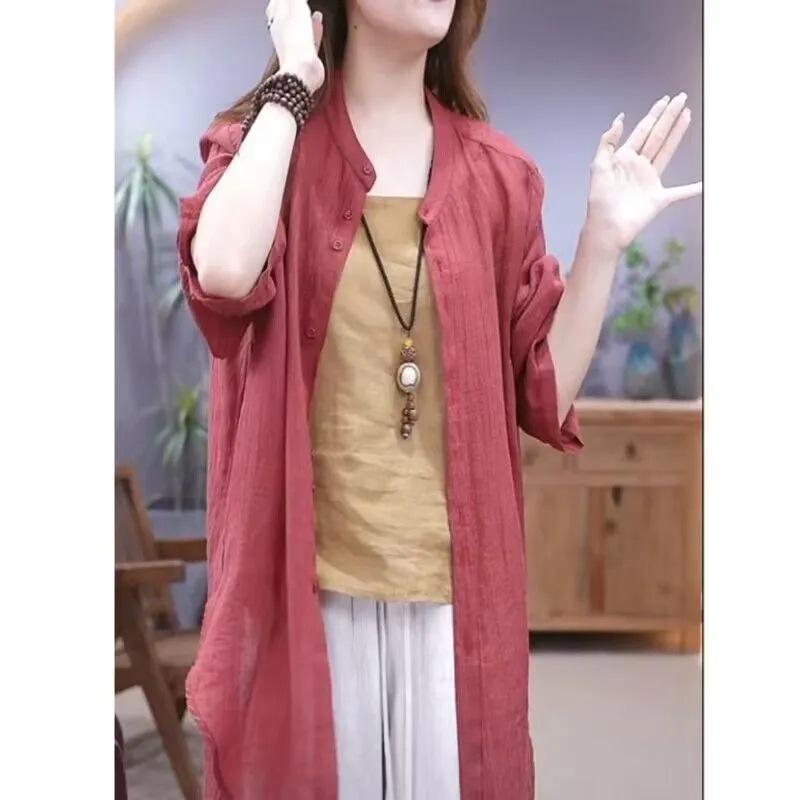 Damen Retro Literarischer Trenchcoat - Hüftlange Übergangs-Oberbekleidung, Streetstyle 2024 Frühling/Sommer/Herbst Mode