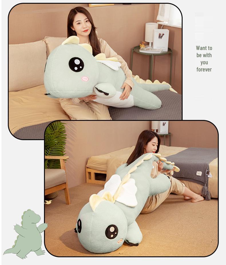 Tyrannosaurus Rex Long Plush Pillow - Soft & Cute Dinosaur Sleep Companion
