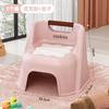 Thick Plastic Children's Cookie Stool, Home Shoe Bench, Non-Slip Bathroom Stool, Cartoon Low Stool for Kids' Room or Bathroom