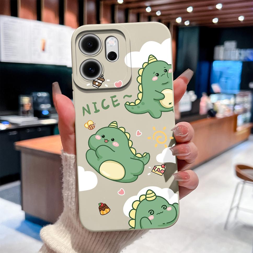 For Oppo Reno 14F 5G Phone Case Sunflower Patterns Soft Liquid Silicone Shell For OppoReno14F 14 F Camera Coverage Durable Capa