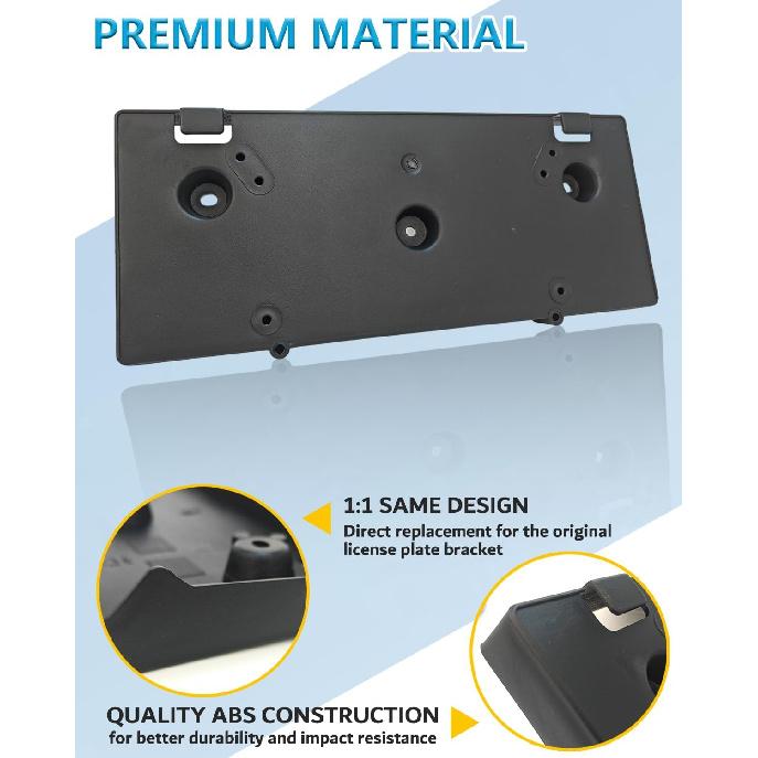 Front License Plate Frame for Ford Explorer 2018 2019 Front Bumper License Plate Holder Mounting Bracket Cover Replace# JB5Z-17A385-AA Partslink#