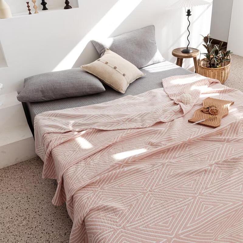 Brangdy Geometric Minimalist Gauze Towel Blanket