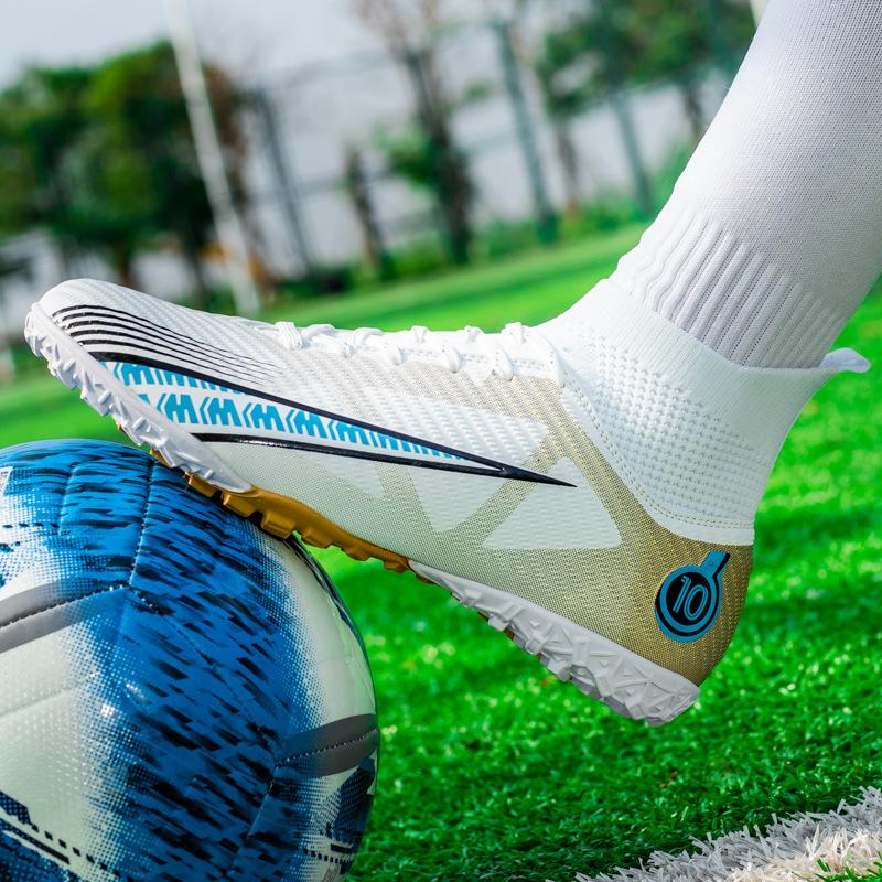 Foreign Trade World Cup Football Shoes Men's High-top Long Nails Lawn Broken Nails Youth Student Competition Training Shoes