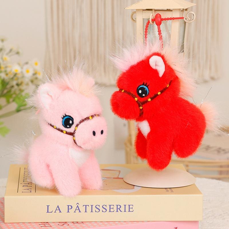 Pilot Panda Plush Keychain Student School Bag Backpack Pendant Doll Machine Pendant Delicate Bag Jewelry