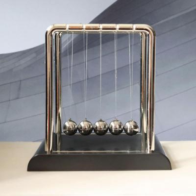 Desk Ornament Desktop Decoration Ornament Educational Physics Toy Newton's Cradle Metal Pendulum for Office Stress for Science