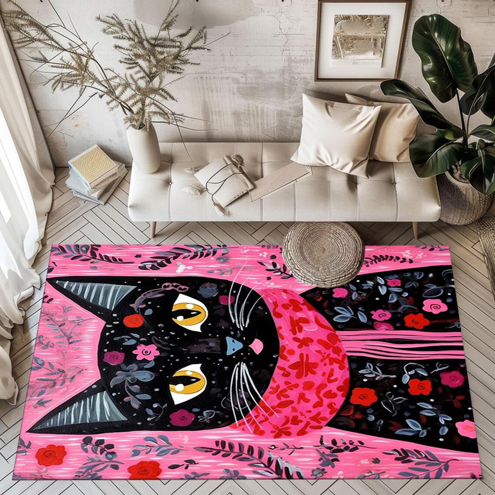 Verspielte Katzen Garten Träume Fußmatten für Wohnzimmer, Schlafzimmer und Zimmerdekoration Sind für Geschenke geeignet.