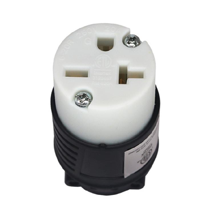 3-Wire Grounding NEMA 6-20P Male Power Plug/NEMA 6-20R Female Power Socket for Industrial Equipment and Home Projects