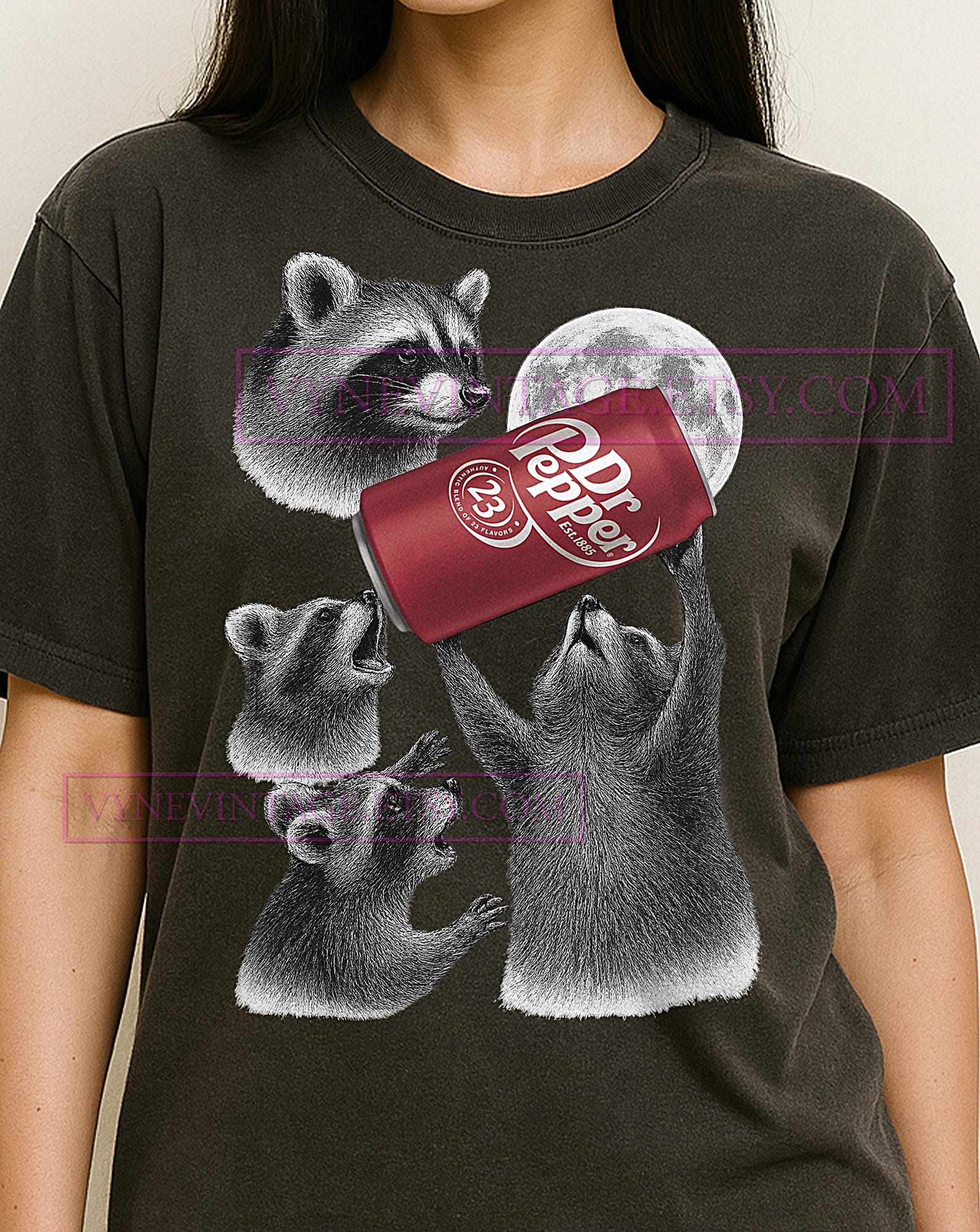 Raccoon Holding Dr Pepper T-Shirt, Funny Raccoon Meme Tee, Dr Pepper Shirt, Vintage Humor T-Shirt, Quirky Raccoon S