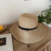 Japanese Style Folding Fine Braided Straw Hat Woman Fashion Wide Brim Vacation Sun Protection Beach Hat Accessories