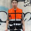 With Pocket Reflective Vest Warning Construction Clothes Outdoor Safety Clothing  Motorcycle
