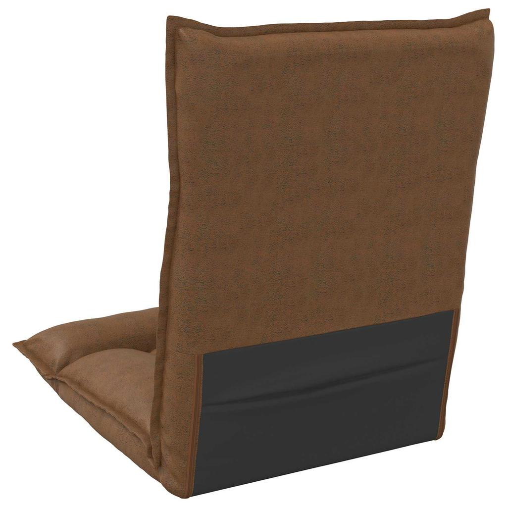 Adjustable Floor Chair Brown Fabric