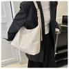 Retro Style Faux Leather Shoulder Bag for Women Minimalist Solid Color Commuter Handbag Trendy Daily Tote Purse CLE