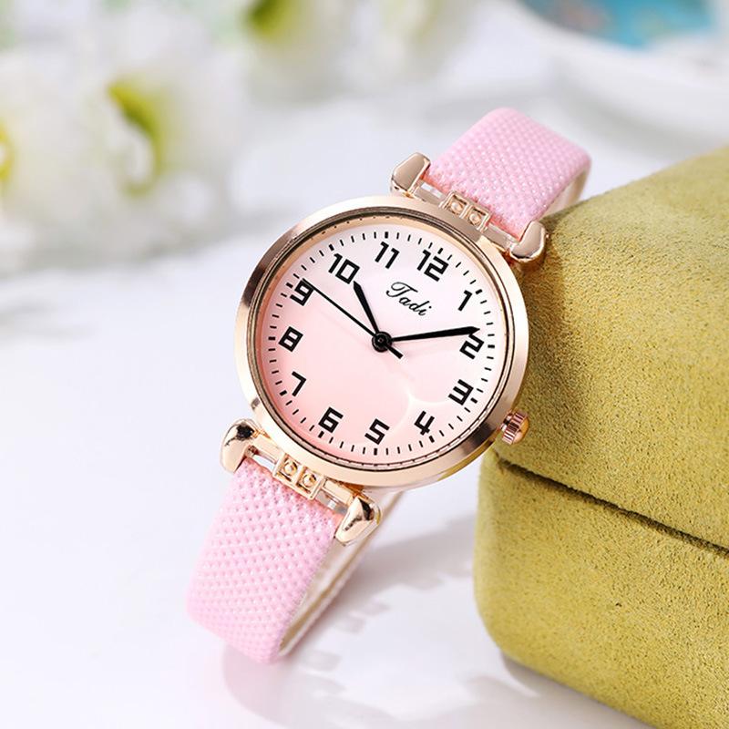 Fashion Gradient Dial Women Watches High Quality Ladies Quartz Watch Leather Wristwatches Ladies Clock Gift Montre Femme Reloj