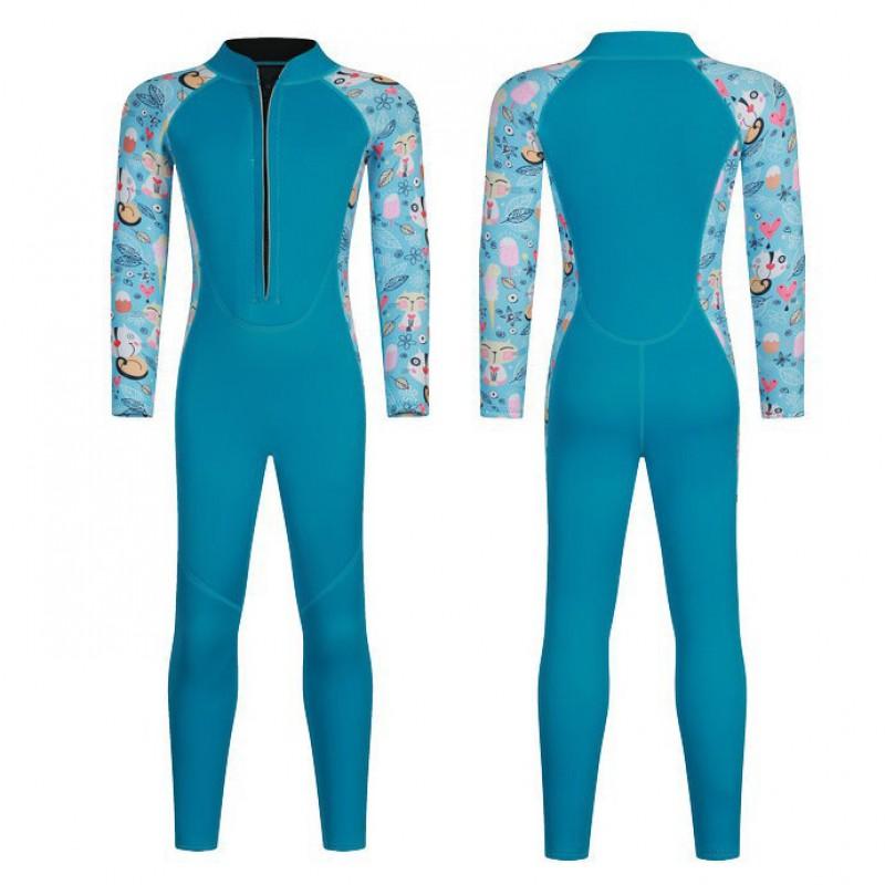 Kids 3mm Neoprene Wetsuit Long Sleeve Thermal Dive Suit Winter Swimming Diving Cold Water Protection