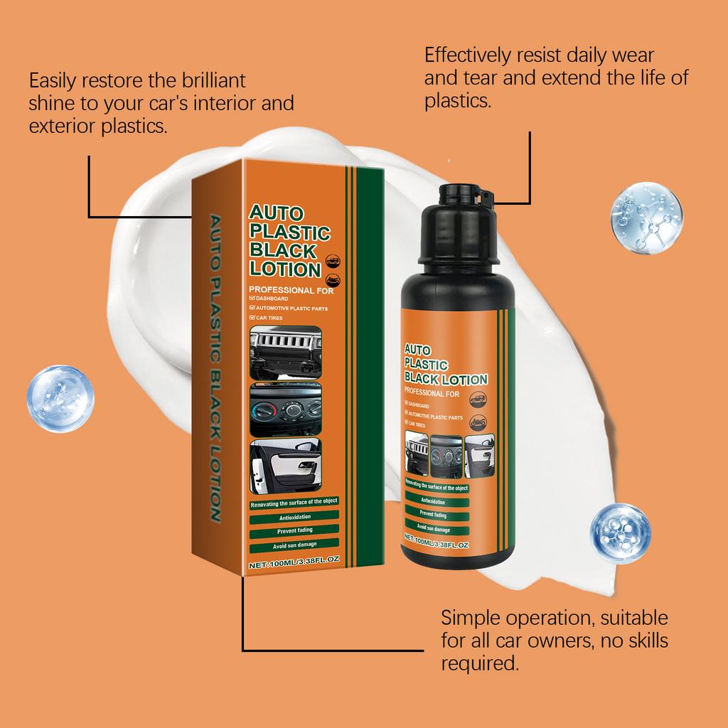 Car Black Plastic Polishing, Car Detailing And Maintenance Black Gloss Plastic Refurbishment And Agent 100ml