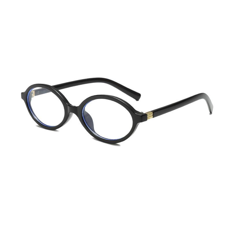 2024 Xiaohongshu Retro Oval Nerd Glasses with Anti-Blue Light in a Simple, High-End Style