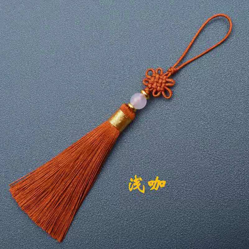5pcs 13cm Short Tassel Spike Polyester Ice Silk Small Tassel Bookmark Key Chain Tassels for DIY Sewing Crafts Home Decor Tassel