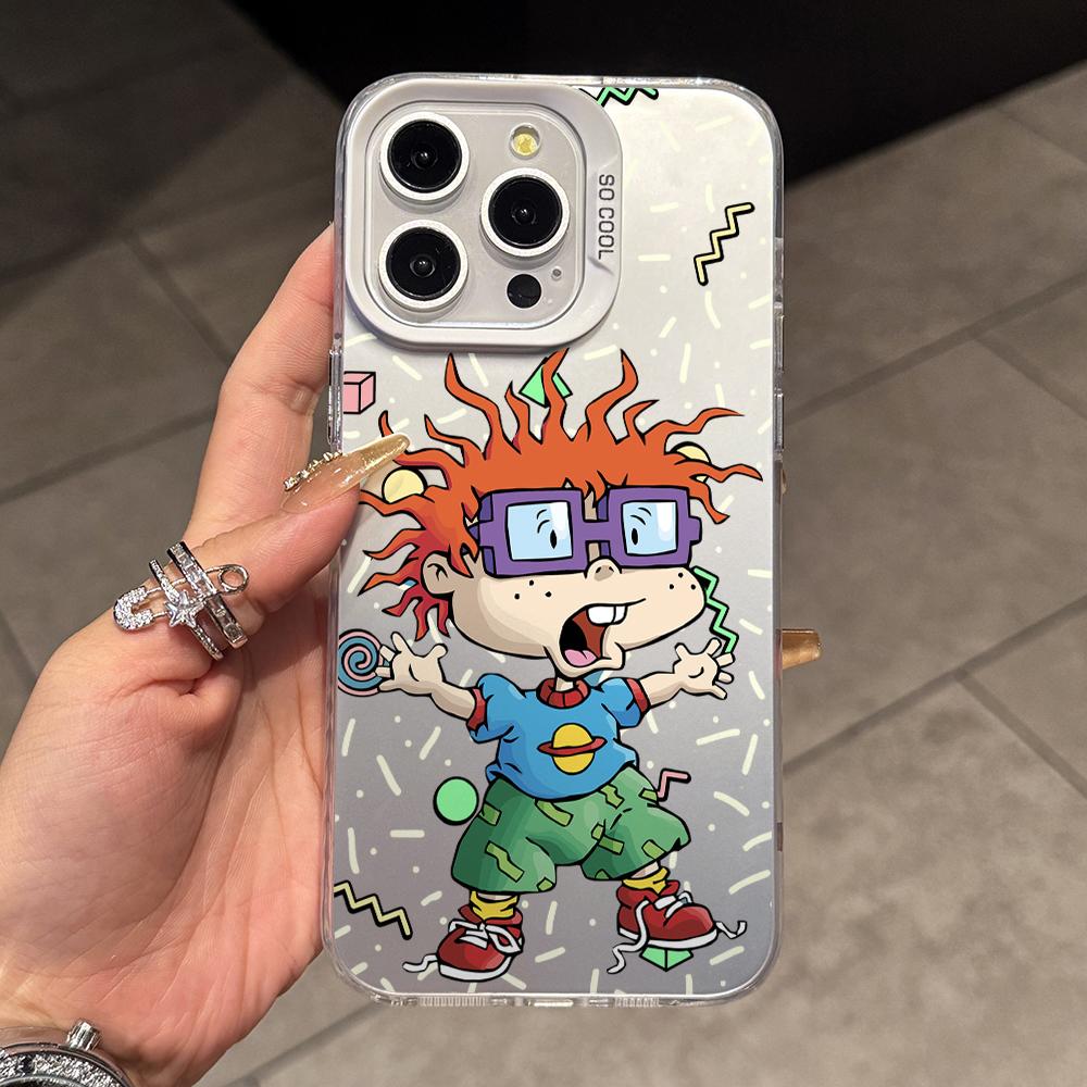 Funny Cartoon R-Rugrat Children Phone Case for Samsung Galaxy S26 S25 Edge S24 S23 S22 S21 FE S20 Ultra Plus 5G Silver Cover
