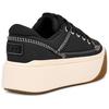 UGG Fashion Platform Fabric Commuter Versatile Simple Non-Slip Increased Height Low-Top Casual Shoes Unisex Sneaker Black 1167499-BLK