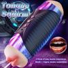 JIUAI New Automatic Masturbator for Men Soft Mouth Blowjob Sucking Cup Vaginal Warming Male Masturbator Adult Tools 18+ Sex Toys